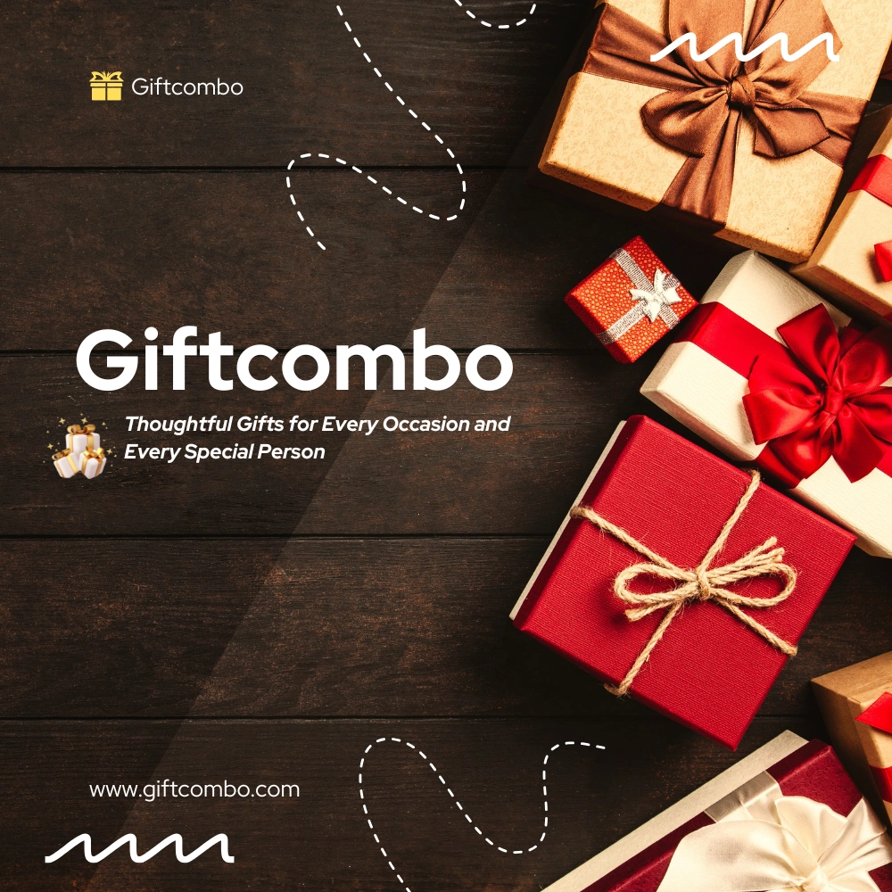 Creative Giftcombo portfolio banner designed by ATnod featuring premium gift boxes and elegant gifting branding