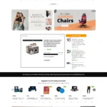 Screenshot of BesteverSale multi-product eCommerce website homepage developed by ATnod featuring electronics, furniture, gaming, and lifestyle products